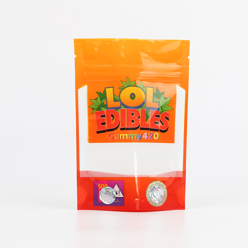 Custom edible packaging stand up pouches mylar bags