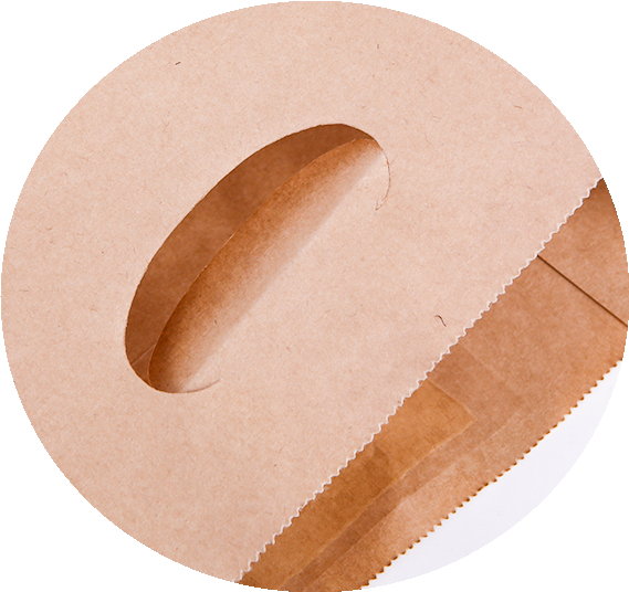 Handle hole of paper bags