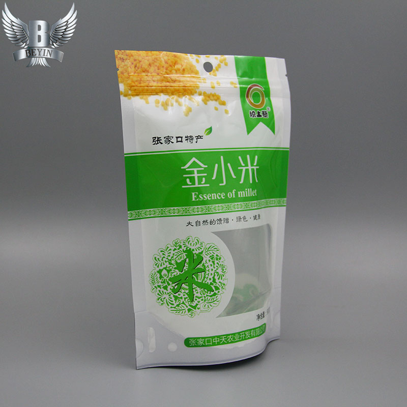 Custom self-standing plastic flour bag