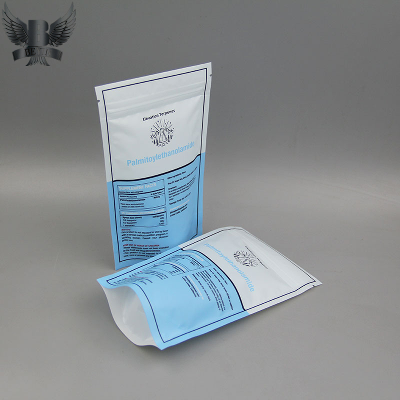 Customized slider zipper K-seal stand up whey protein bag