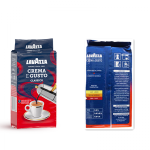 Lavazza coffee grounds packaging