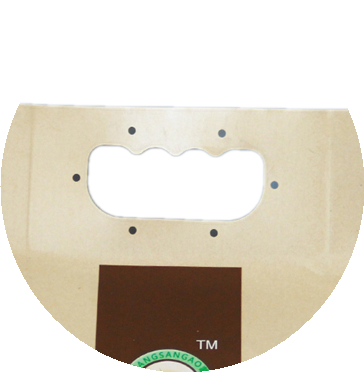 handle of resealable paper bags