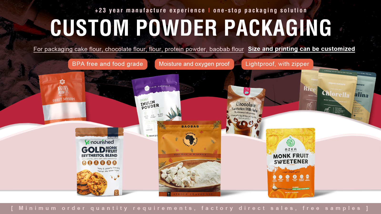 powder packaging  bags custom