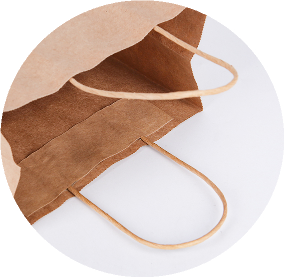 twist string handle of paper bags